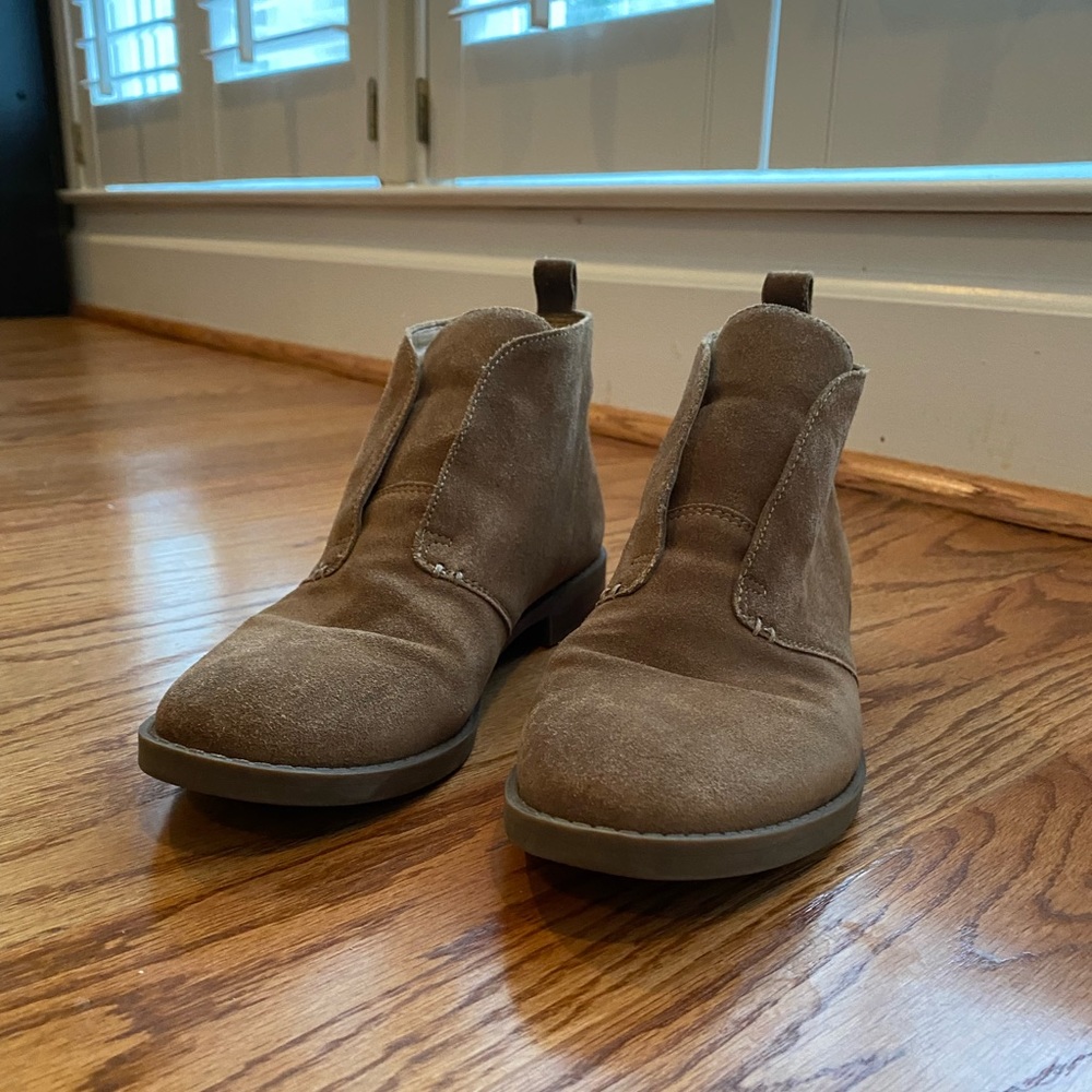 Franco Sarto Taupe/ Brown Suede Booties